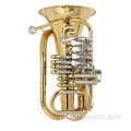 Tuba BB de viagem, brass tuba laca ouro prata